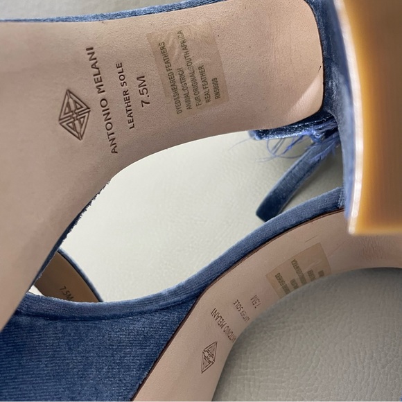 ANTONIO MELANI Janie Velvet Platform Dress Sandals - Picture 10 of 13